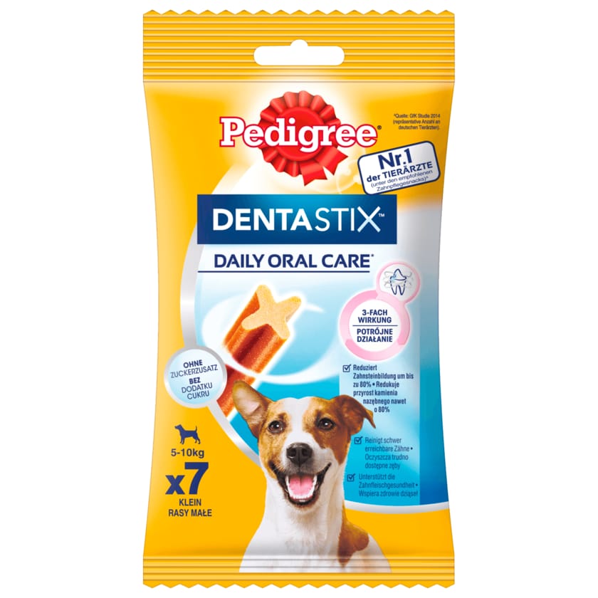 Pedigree Hundesnack Dentastix tägliche Zahnpflege für kleine Hunde 7 Stück